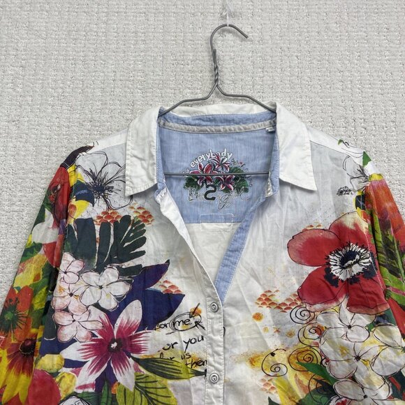 Desigual Colorful Floral Button-Down Shirt - Picture 2 of 15